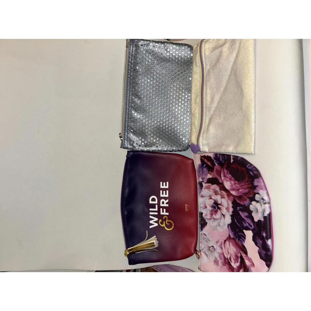 Stylish Set of 4 Ipsy Pouches Great Condition Makeup Bags Travel Bag Clutch